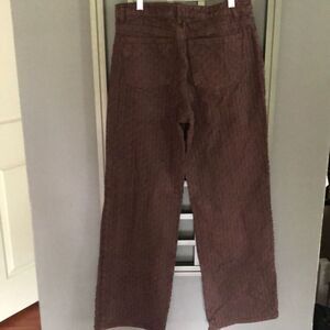 Jaded London Slouchy fit brown tufted jeans size 30￼